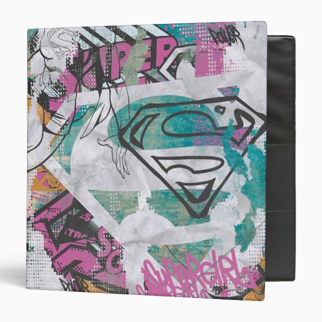 Supergirl Comic Capers Pattern 11 Binder (Front/Inside)