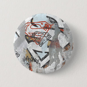 Supergirl Comic Capers Pattern 1 2 Inch Round Button