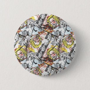 Supergirl Comic Capers Pattern 2 Inch Round Button