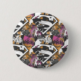 Supergirl Comic Capers Pattern 3 2 Inch Round Button
