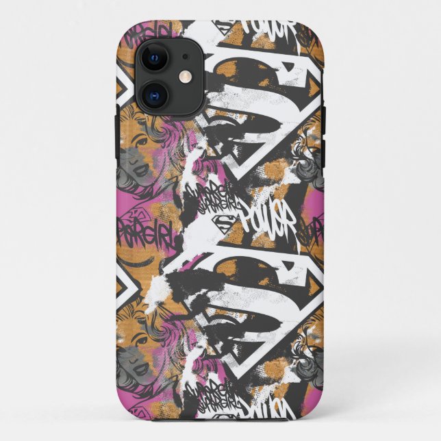 Supergirl Comic Capers Pattern 3 Case-Mate iPhone Case (Back)