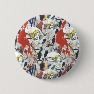 Supergirl Comic Capers Pattern 5 2 Inch Round Button