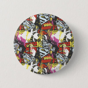 Supergirl Comic Capers Pattern 7 2 Inch Round Button