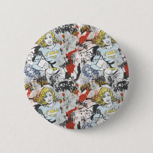 Supergirl Comic Capers Pattern 9 2 Inch Round Button
