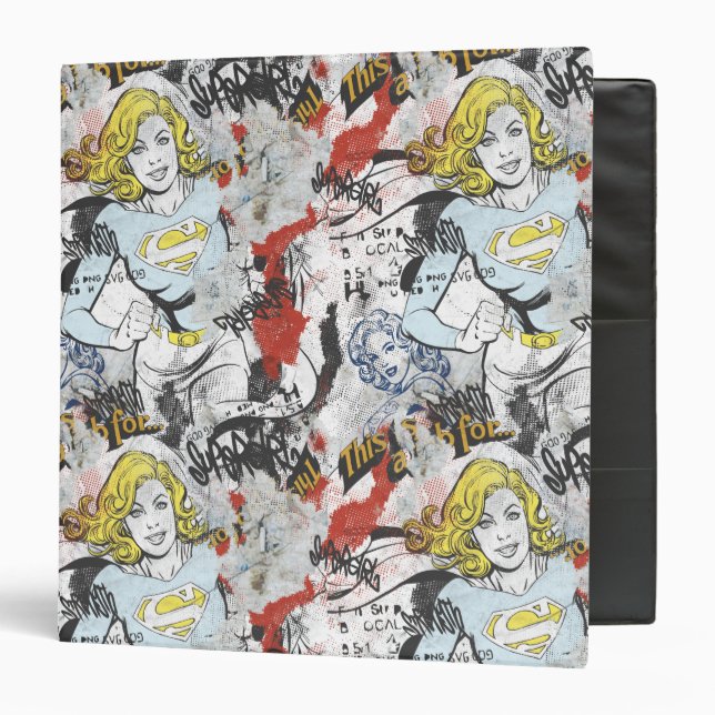Supergirl Comic Capers Pattern 9 Binder (Front/Inside)