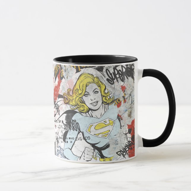 Supergirl Comic Capers Pattern 9 Mug (Right)