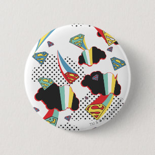 Supergirl Crazy Sky 2 Inch Round Button