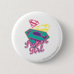 Supergirl Cursive 2 Inch Round Button