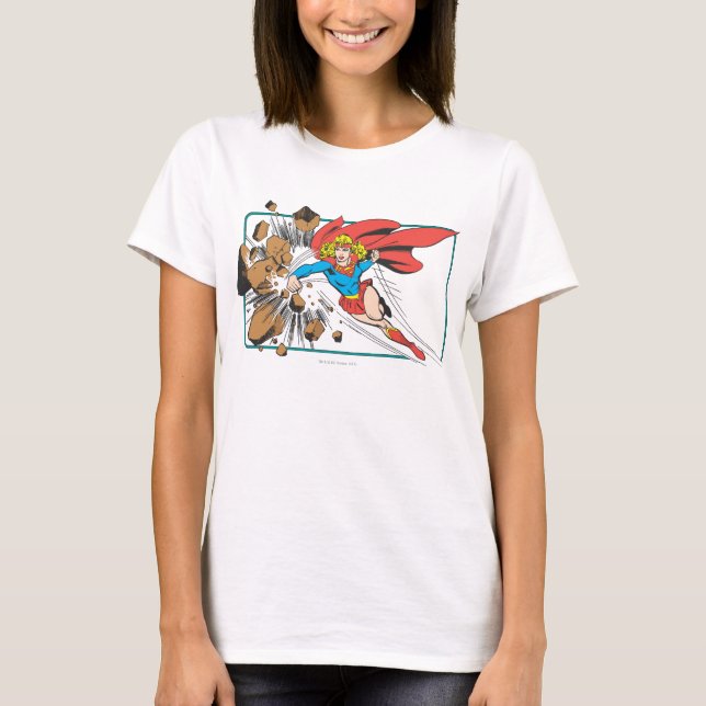 Supergirl Destroys Boulder T-Shirt (Front)