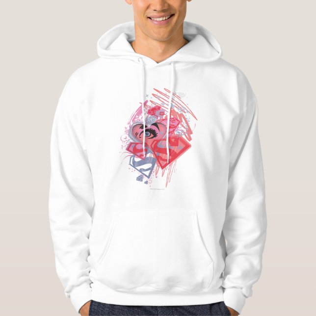 Supergirl Diamonds and Lips Hoodie (Front)