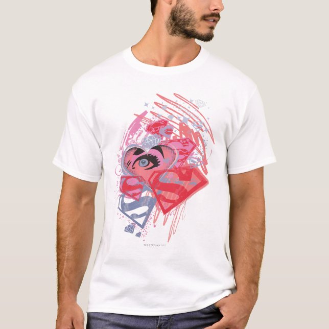 Supergirl Diamonds and Lips T-Shirt (Front)