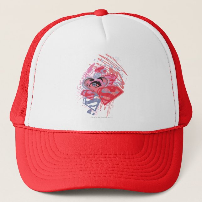 Supergirl Diamonds and Lips Trucker Hat (Front)
