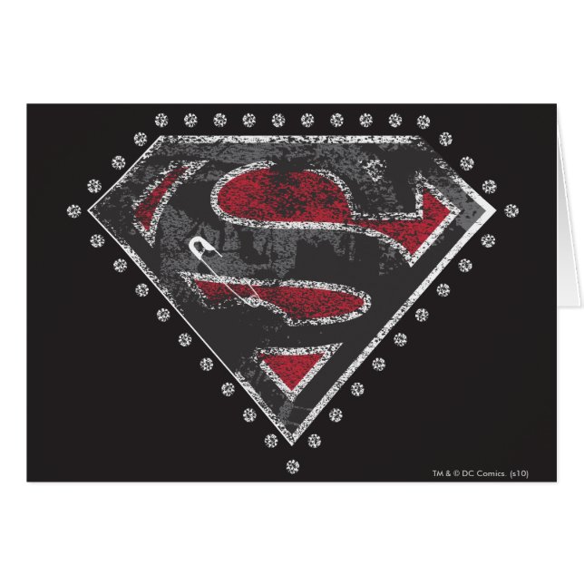 Supergirl Distressed Logo Black and Red (Front Horizontal)