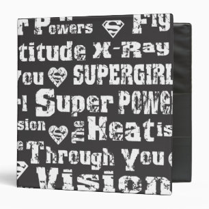 Supergirl Distressed Text Binder