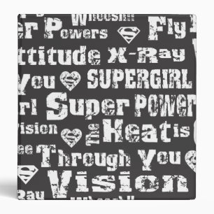 Supergirl Distressed Text Binder