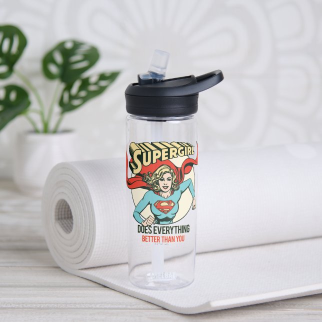 Supergirl Does Everything Better Than You Water Bottle (Yoga)