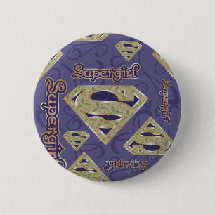 Supergirl Fancy Logo Collage 2 Inch Round Button