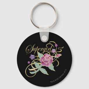 Supergirl Fancy Roses Keychain