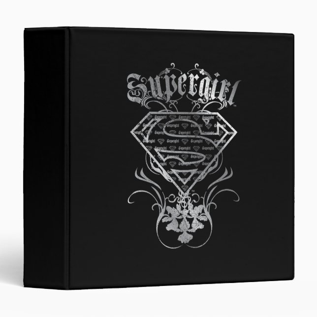 Supergirl Fancy Silver Logo Binder (Front/Spine)