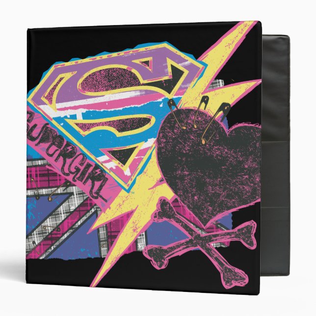 Supergirl Flag and Crossbones Binder (Front/Inside)