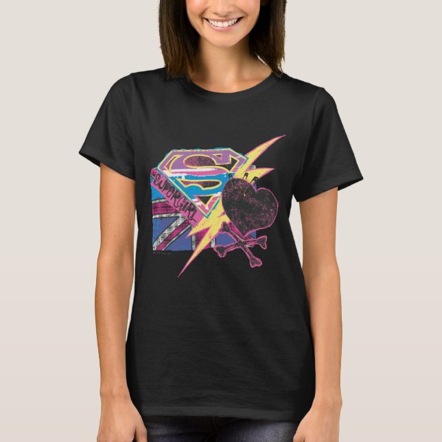 Supergirl Flag and Crossbones T-Shirt (Front)