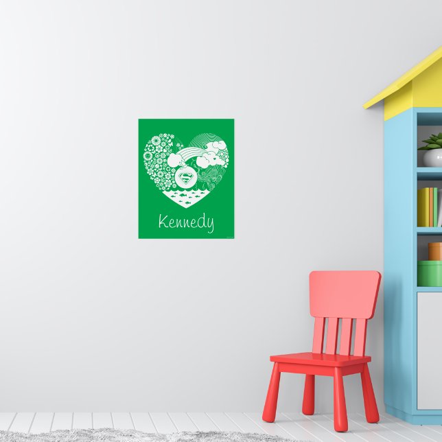 Supergirl Floral Peace Heart Graphic Poster (Nursery 1)
