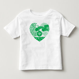 Supergirl Floral Peace Heart Graphic Toddler T-shirt