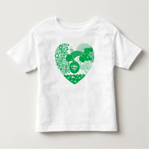 Supergirl Floral Peace Heart Graphic Toddler T-shirt