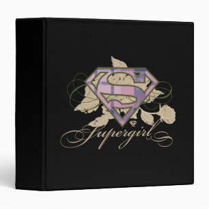 Supergirl Flowers Binder