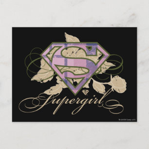 Supergirl Flowers Postcard