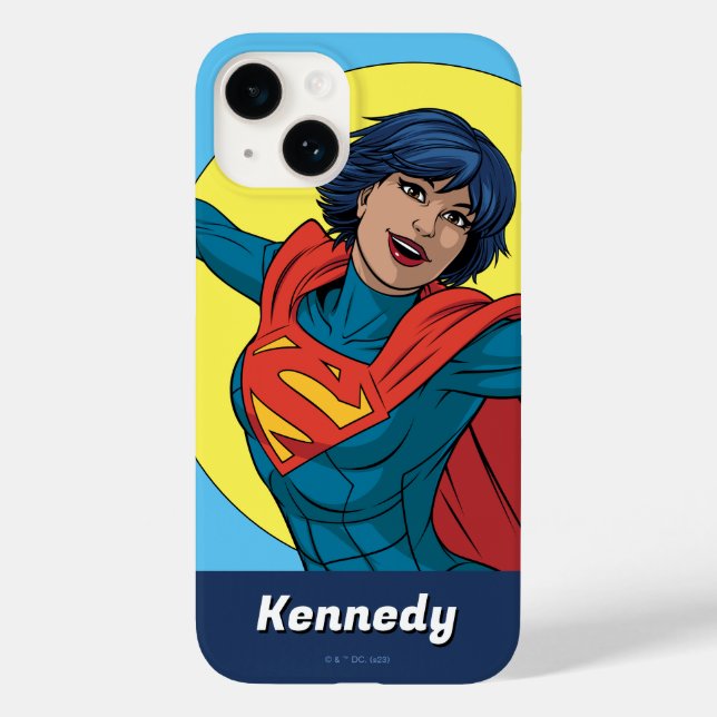 Supergirl Flying in Blue Suit Case-Mate iPhone Case (Back)