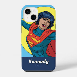 Supergirl Flying in Blue Suit iPhone 14 Case