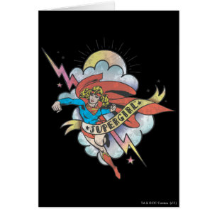 Supergirl Flying Lightning Tattoo