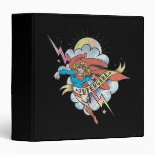Supergirl Flying Lightning Tattoo Binder