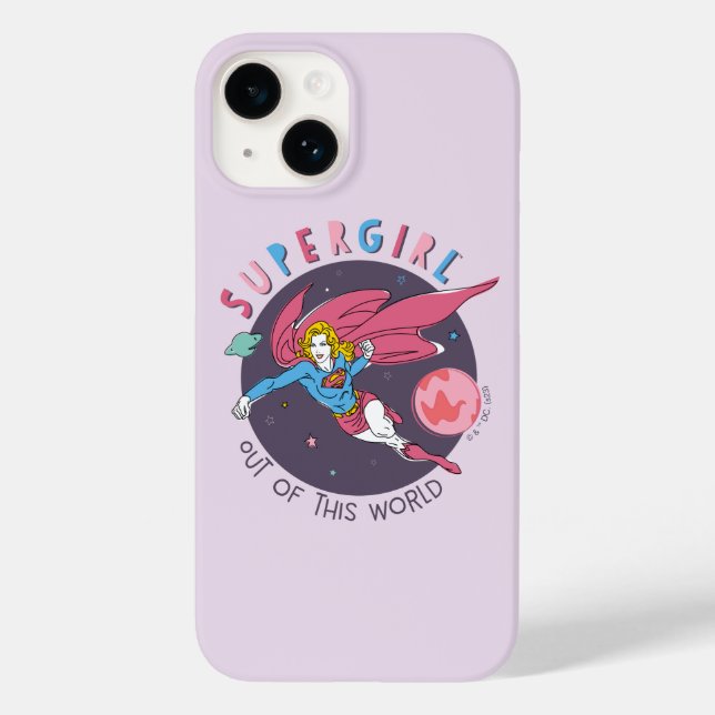 Supergirl Flying Upwards Illustration Case-Mate iPhone Case (Back)