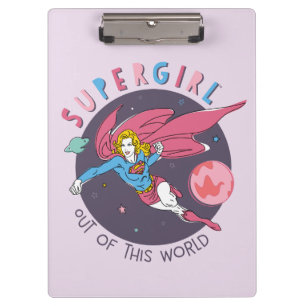 Supergirl Flying Upwards Illustration Clipboard