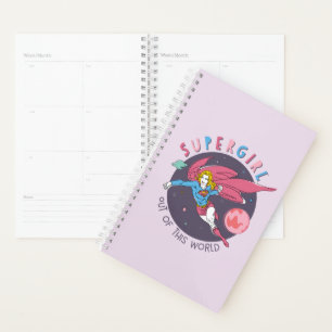 Supergirl Flying Upwards Illustration Planner