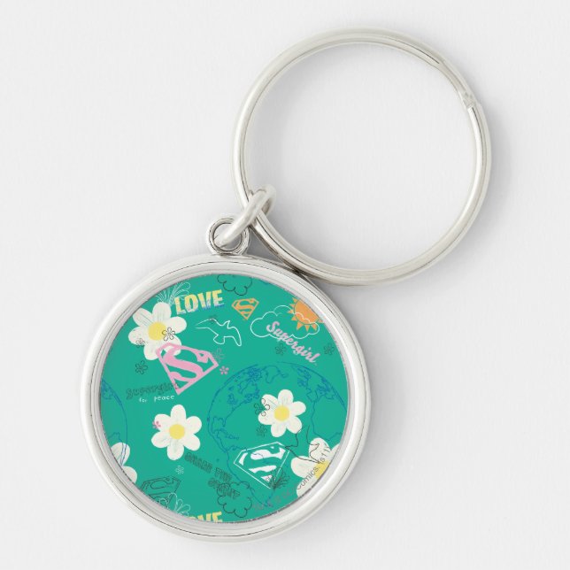Supergirl for Peace Pattern Keychain (Front)