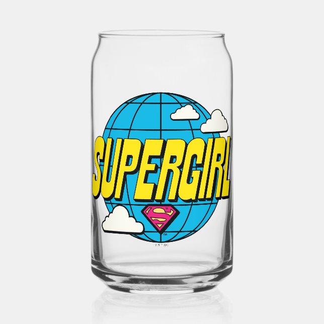 Supergirl Global Pop Graphic Can Glass (Front)