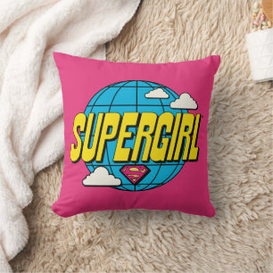 Supergirl Global Pop Graphic Throw Pillow