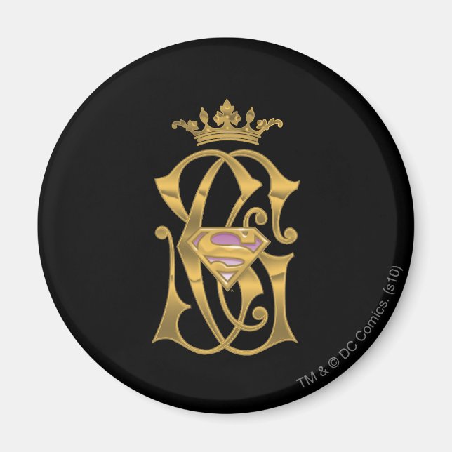 Supergirl Gold Crown Magnet (Front)