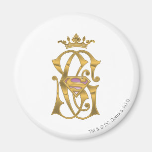 Supergirl Gold Crown Magnet