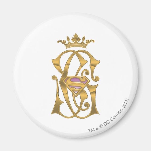 Supergirl Gold Crown Magnet (Front)