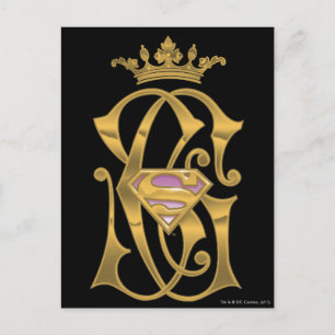 Supergirl Gold Crown Postcard