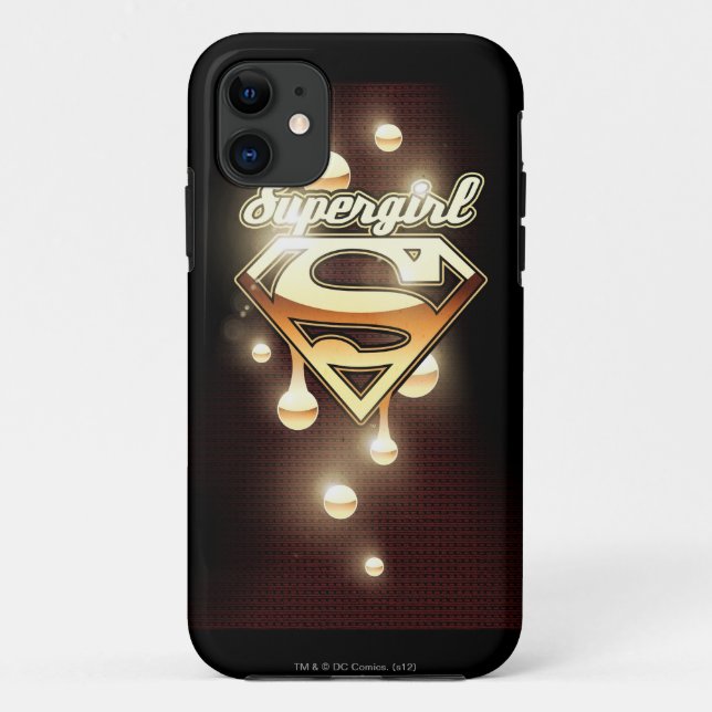 Supergirl Gold Drips Case-Mate iPhone Case (Back)