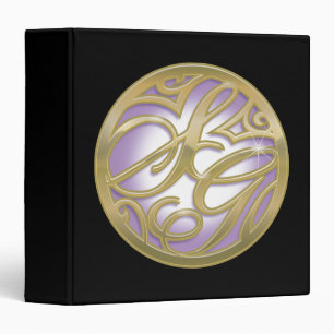 Supergirl Gold & Purple Circle Logo Binder