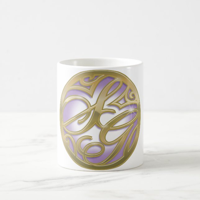 Supergirl Gold & Purple Circle Logo Coffee Mug (Center)