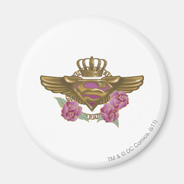 Supergirl Golden Wings Magnet (Front)