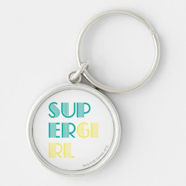 Supergirl Green and Yellow Keychain (Front)