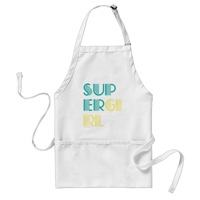 Supergirl Green and Yellow Standard Apron (Front)